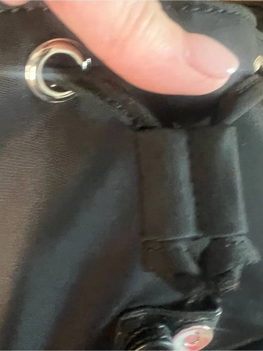 Rebecca Minkoff Black Nylon Bikeshare Backpack Drawstring with Front Pocket